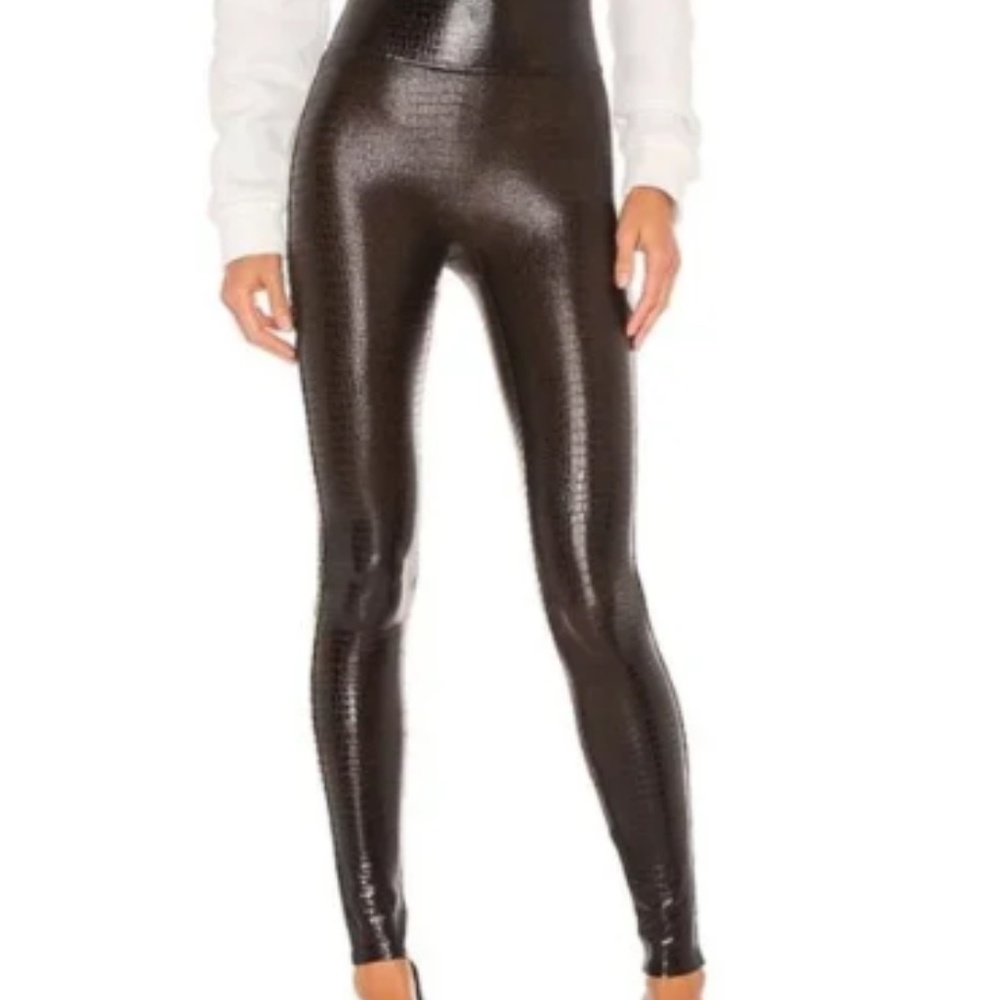 Spanx Faux Leather Croc Leggings